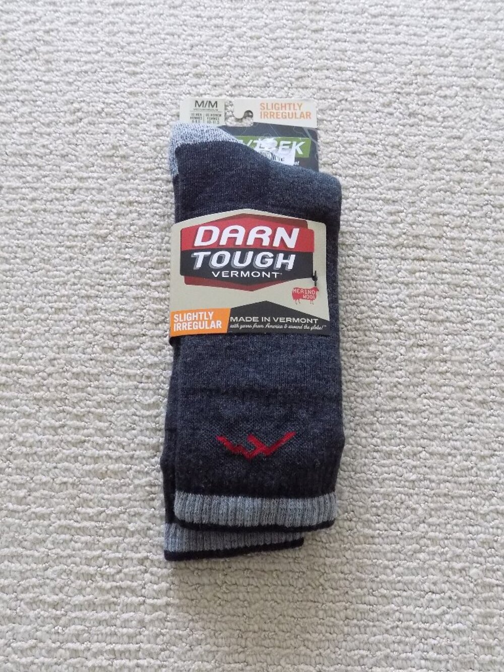 DARN TOUGH Men's Hike Trek Boot Full Cushion Midweight Hiking Sock black grey